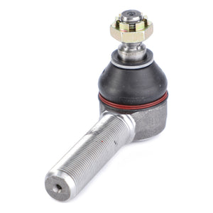 The AGCO | Tie Rod - Acp0126800 is a metal ball joint with a threaded shaft and a rubber seal, featuring autolub technology for enhanced performance, ideal for automotive applications.