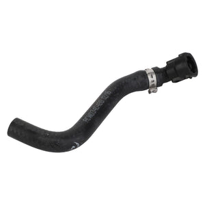 The AGCO Hose - Acw0340480, a durable black rubber hose equipped with a metal clamp and connector, is commonly used in automotive or mechanical systems to ensure reliable performance.