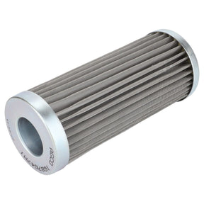 The AGCO Filter Element - 1687647M1 is a cylindrical pleated metal filter with silver end caps, specifically designed to meet the rigorous standards of Fendt machinery.