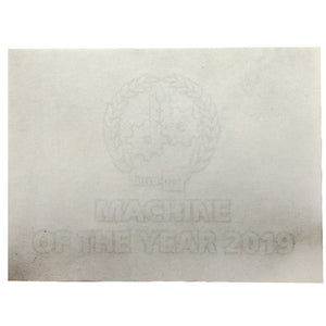 A product named AGCO | Decal - Acx2498600 features an engraved plaque displaying "MACHINE OF THE YEAR 2019" beneath a gear and laurel design. No current product description information is available.