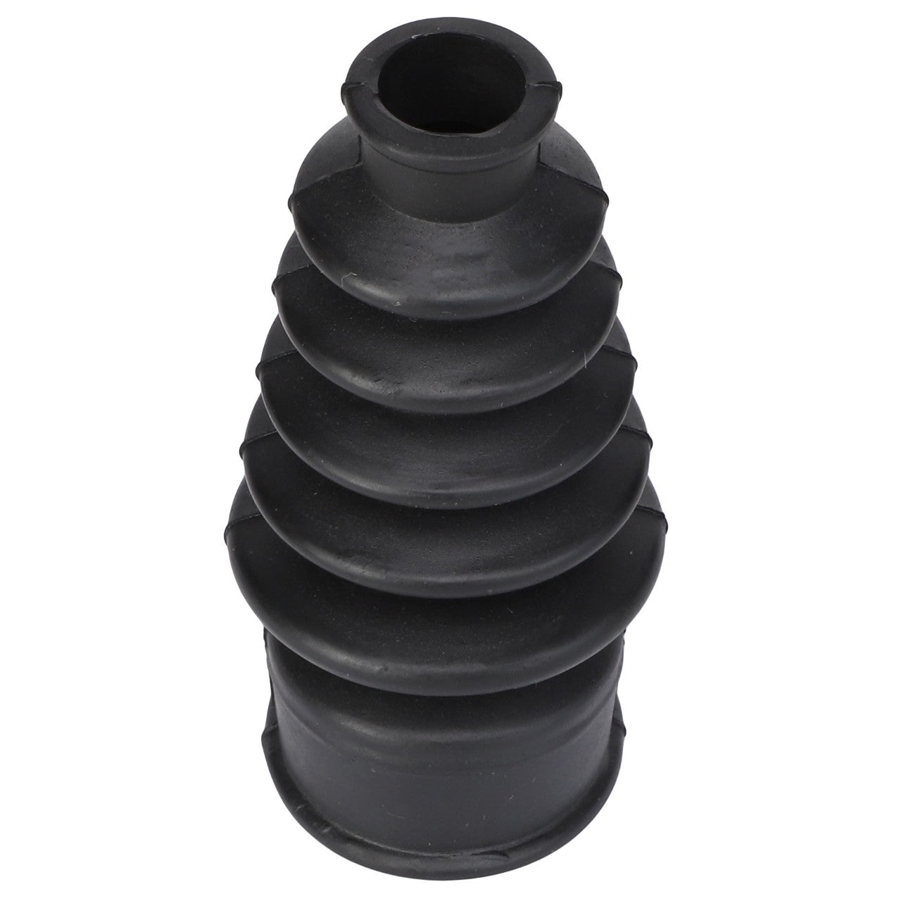 The AGCO Bellow - Acw4722520, a black, cylindrical, accordion-like rubber component with multiple ribs, currently has no product description information available.