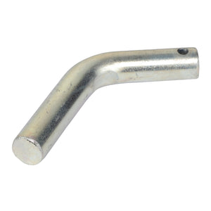 The AGCO Bent Pin - Acp0016180, a metal rod featuring a right-angle bend and a small hole near one end, is perfect for various applications requiring sturdy support and easy attachment.