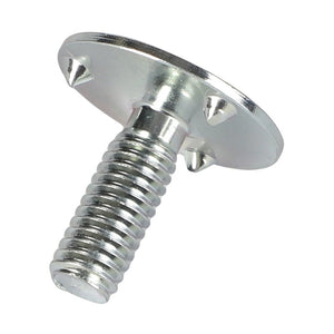 The AGCO | BOLT - ACP0413430 is a metal screw with a flat, round head featuring three small protruding points. For more details, please contact our support team.