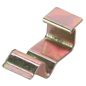 AGCO Pin - 6211344M1: A metal spring clip with a wavy, S-shaped design and a reflective, gold-colored finish. No current product description available.