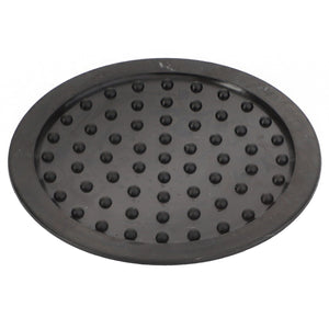 The AGCO | Bottom - Acw0725810 by AGCO is a round black rubber pad featuring a raised dot pattern throughout the surface, with no current product description information available.