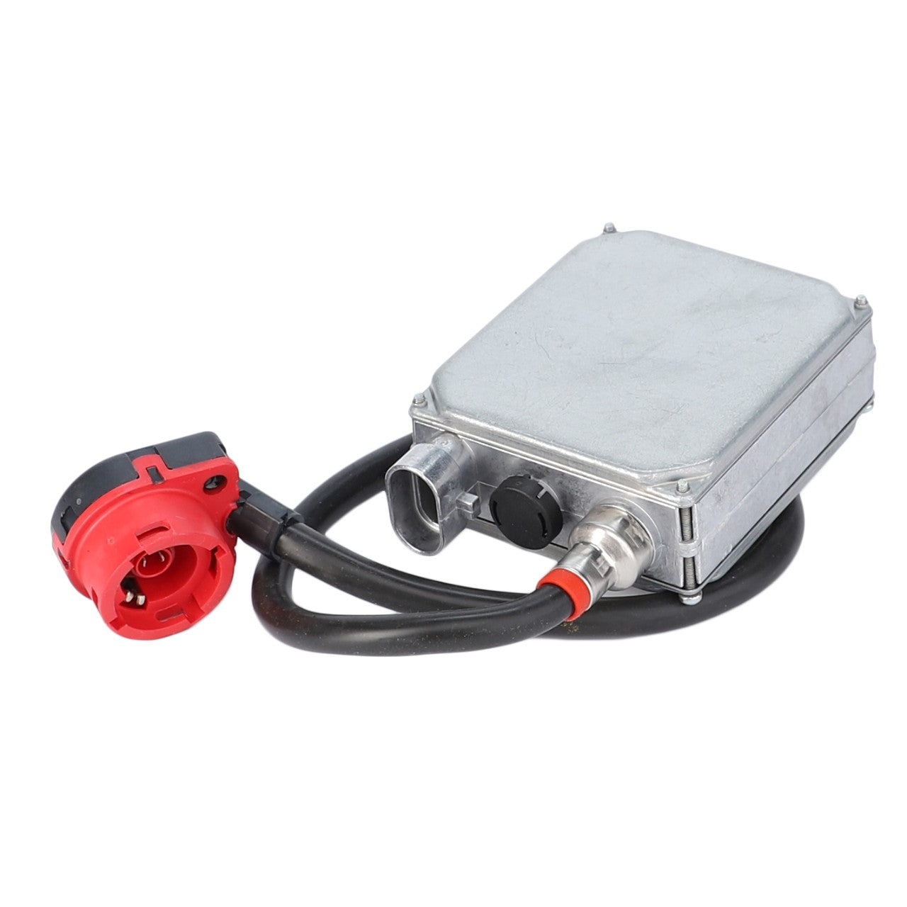 The AGCO Electrical Ballast - F931901117010, featuring a cable that terminates in a red and black connector, is displayed against a white background. No current product description information is available.