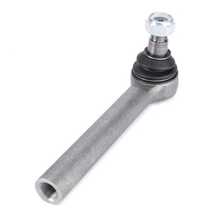 The AGCO | Tie Rod - 7552445004, crafted from high-grade steel and featuring a threaded section and ball joint with autolub technology, is showcased on a neutral background.