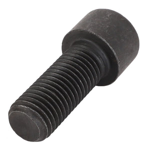 Close-up of the AGCO BOLT - ACP0320830, featuring a black metal design with a round head and threaded shaft, perfect for your projects. For any questions or ordering assistance, our support team is here to help.