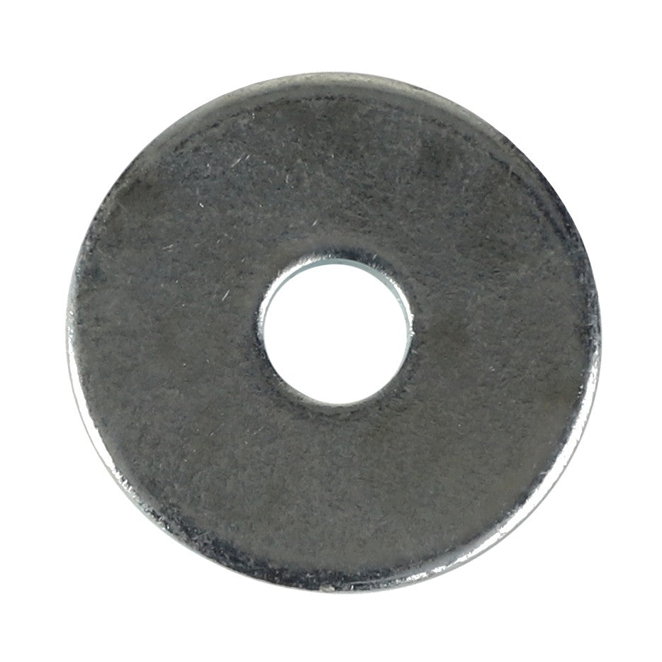 Introducing the AGCO | Flat Washer - Va022966, a round, flat metal washer featuring a central hole, brought to you by the trusted brand AGCO.