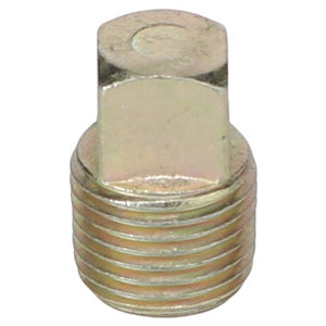 The AGCO | PIPE PLUG - AG551627 is a metallic hex plug with threads, typically used for sealing or closing off a pipe or similar fitting, though specific details regarding its specifications are currently unavailable.