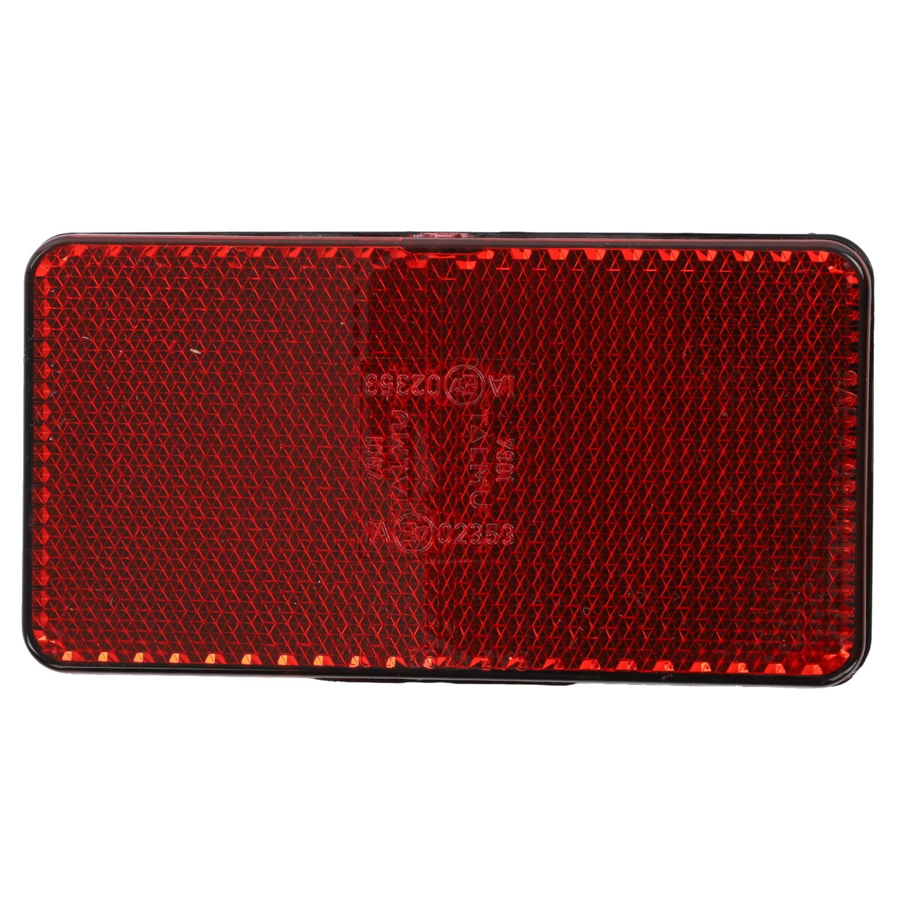 The AGCO Reflector - 4351290M1, featuring a textured red surface with a black border, is perfect for Massey Ferguson models.