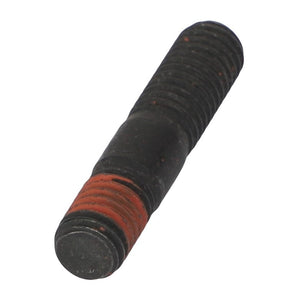 The AGCO | SETSCREW - ACP0375060 is a black metal double-ended bolt with one end partially coated in red. For any questions before ordering or to seek product support, feel free to contact support.