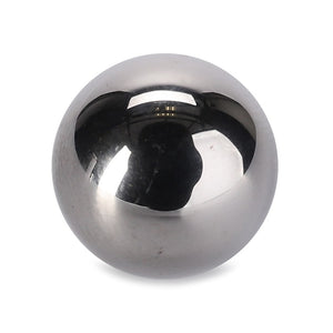 Introducing the AGCO | Ball - La20063520: a sleek, smooth metallic sphere with a highly reflective surface, beautifully showcased against a plain white background.