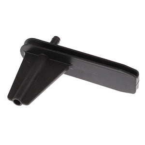 A stylish, black plastic AGCO Elbow - Acw0198160 with a rectangular handle and a conical projection.