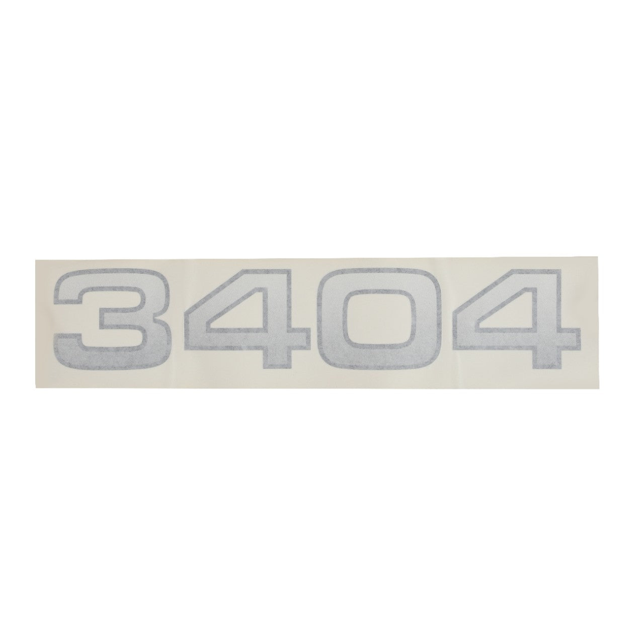 The AGCO Decal - Acw4045030 is a white rectangular sticker featuring the number "3404" printed in large, clear, grey characters. No additional product description information is available at this time.