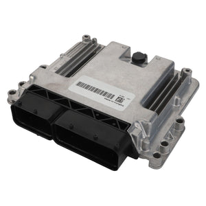 Image of a metallic AGCO Engine Control Unit - Acp0310110 with two black connectors. No Product Description Available.