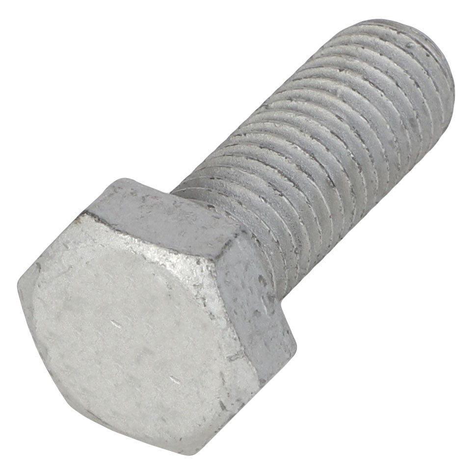 A close-up of the AGCO Hexagonal Bolt - Acw1059180 with a threaded shaft on a white background, product description absent.