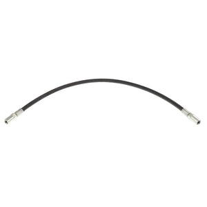 The AGCO | Hose - Acw1801130 is a black flexible hose featuring metal fittings on both ends.