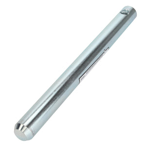 A smooth, cylindrical silver metal rod featuring a small hole near one end, marketed under the product name AGCO | CLEVIS PIN - AL5219330 by the brand AGCO.