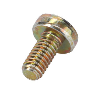 A close-up of the AGCO Pan Head Screw (3009530X1) with a flat, hexagonal head and a short threaded shaft. This product features precise threading for secure fastening.