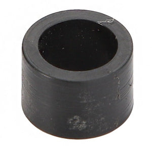 A close-up of the AGCO Spacer - Acw1756700, a cylindrical black rubber bushing with a hollow center. No current product description information is available for this item.