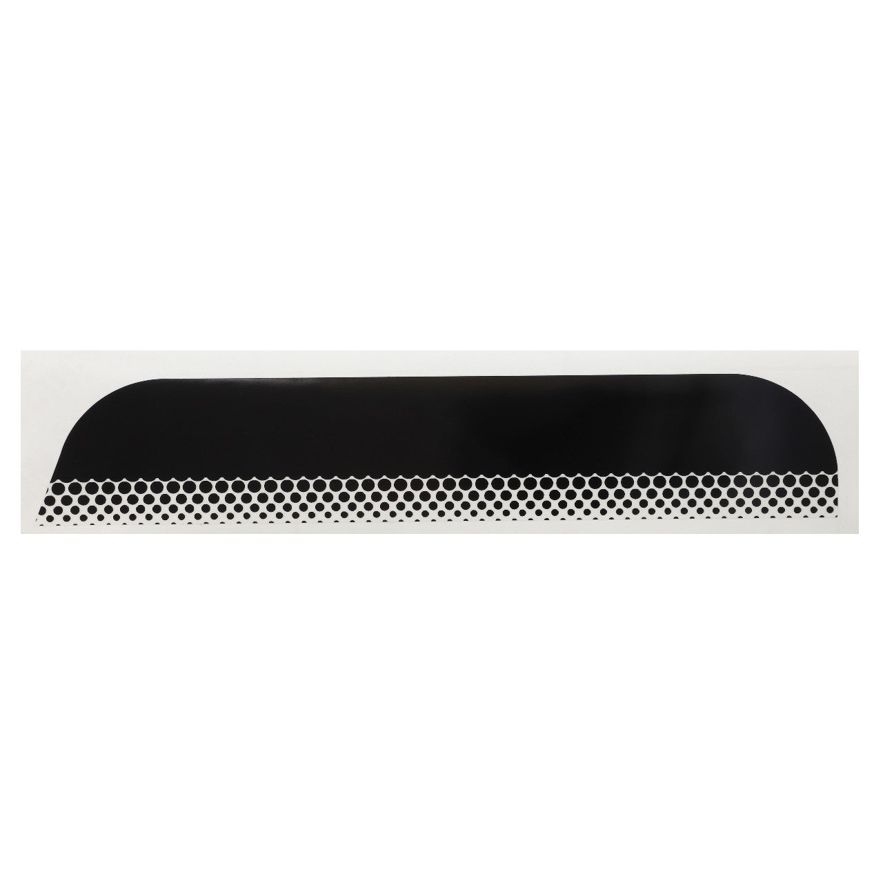 A sleek, black rounded rectangular AGCO decal (Acp0423020) featuring a honeycomb pattern along the bottom edge on a pristine white background.