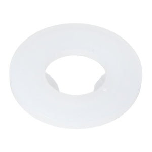 A white plastic ring with a large circular hole in the center, known as the AGCO Washer - Acw0651410 by AGCO—no current product description information available.