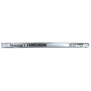 A genuine decal from AGCO, the right-side Decal 3778356M1 features the text "MASSEY FERGUSON 6270" in black, serving as a label or logo for agricultural machinery and parts.