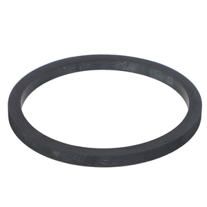 The AGCO | STRAINER SEAL - AG725928 is a black rubber sealing ring with a smooth surface and a circular shape, perfect for use as a replacement part for polypropylene line strainers.