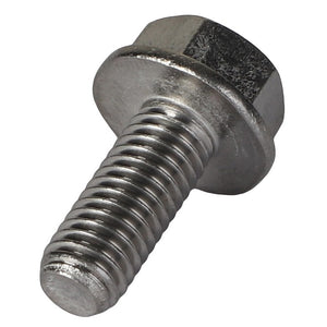 Close-up view of the AGCO Hexagonal Bolt - Acw8777680 featuring a threaded shaft and a flat circular flange.