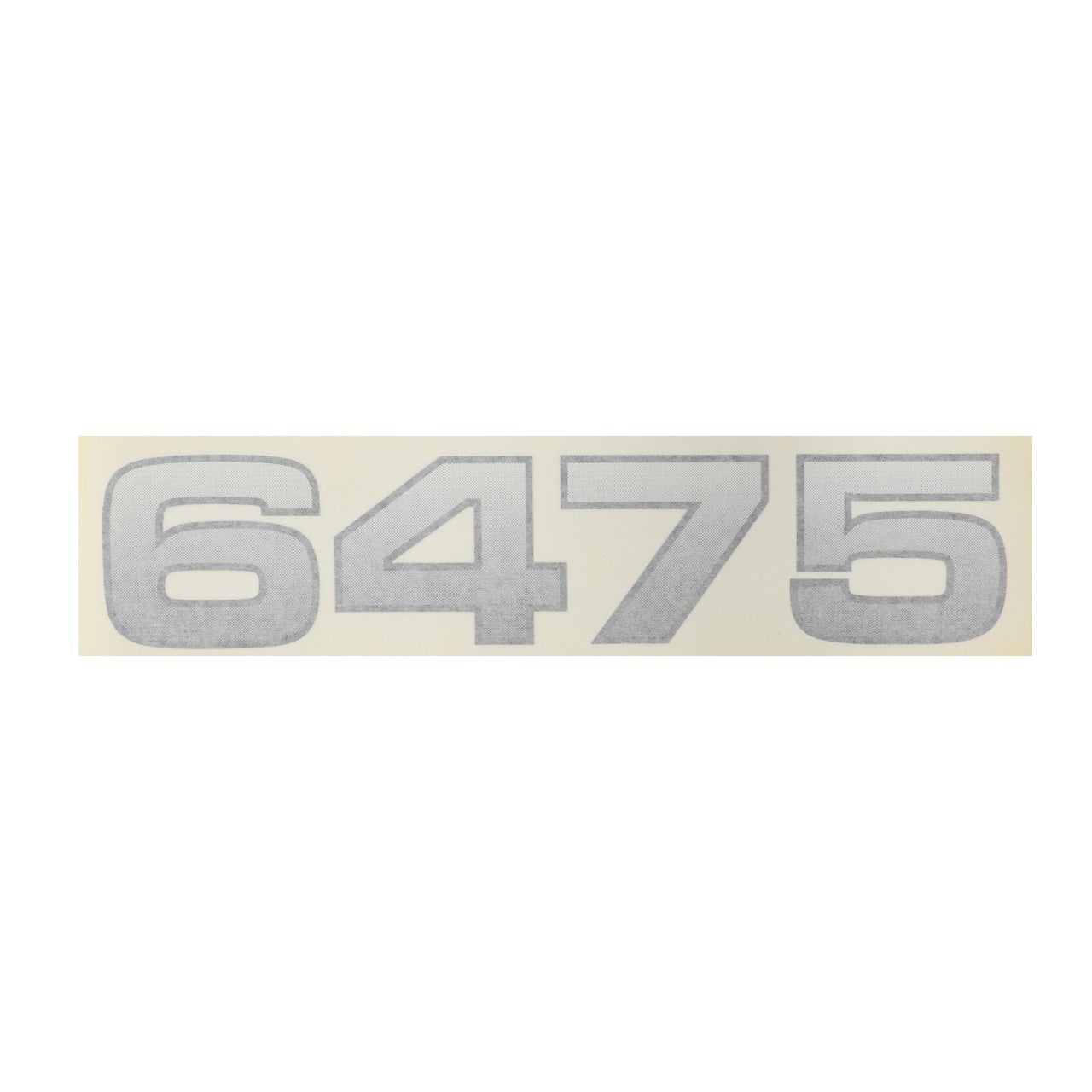 White background with large metallic grey numbers 6475 aligned in a row, reflecting the precision of an AGCO Decal - 4272298M1 by AGCO.