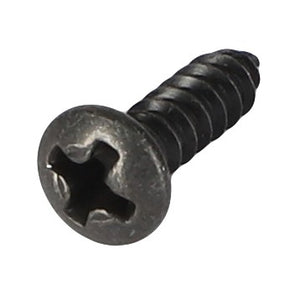 Close-up of the AGCO | Screw - Va021737, a Phillips head screw with a threaded, tapered body and a round head, used for fastening materials.