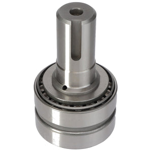 Product Name: AGCO | SHAFT - AG711197, a metal cylindrical mechanical part featuring a grooved shaft and circular base with a ball bearing. Currently, no product description information is available for this item.