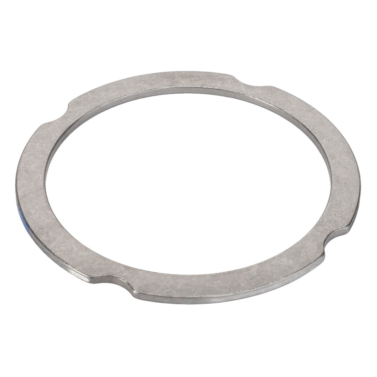 AGCO | Compensating Ring - F007200210230: A circular metal ring featuring notches spaced at intervals around its inner edge. No current product description available.