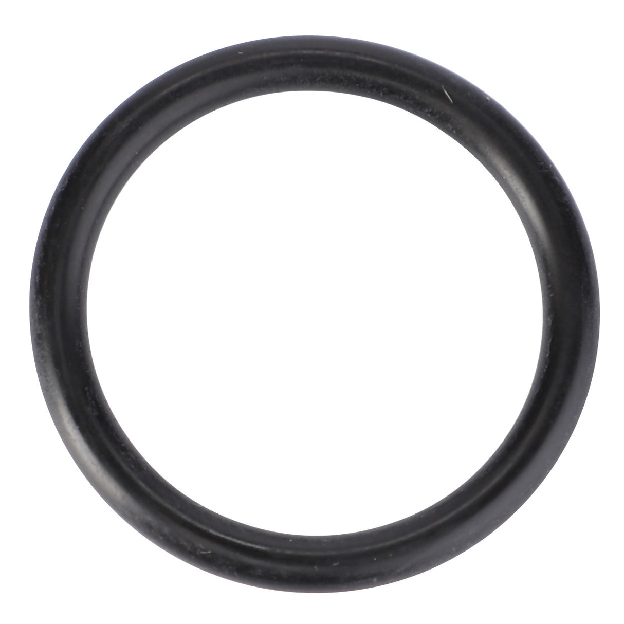 A close-up image of the AGCO O-Ring - Acp0230520, a black rubber mechanical gasket or seal, shown on a plain white background. Ideal for Fendt models, these genuine AGCO O-ring seals ensure optimal performance and reliability.