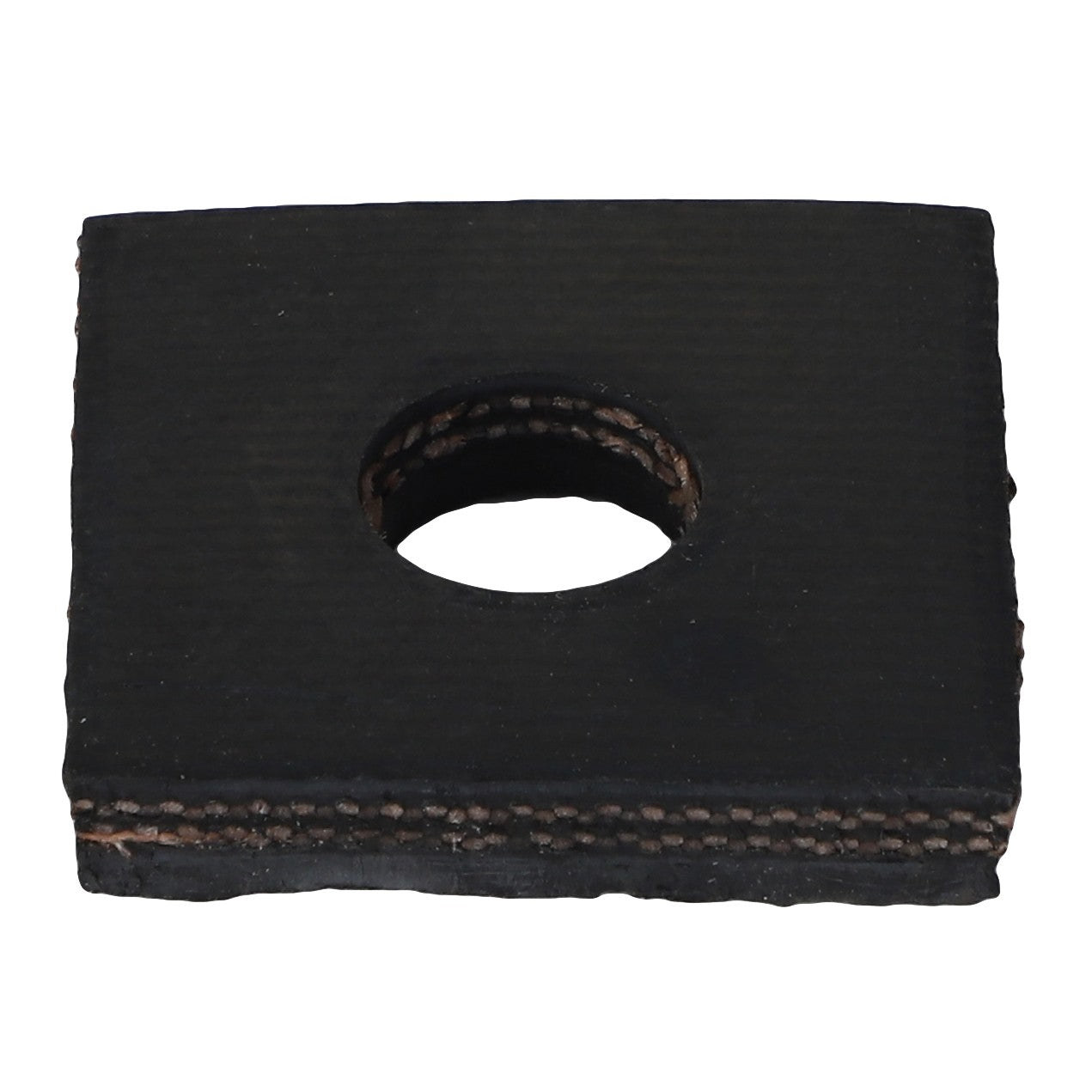 An industrial hardware piece named AGCO | BELT - AG059384 from the brand AGCO, featuring a rectangular black rubber gasket with a central circular hole and slightly textured edges. No further product description is currently available.