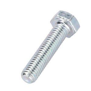 A close-up image of the AGCO Hexagonal Head Bolt - X487528241000, reminiscent of those found in Vario S4 and other Fendt Models. The bolt features a threaded shaft and a hexagonal head.