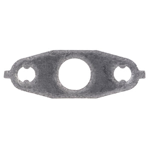 The AGCO | Gasket - Acw3397620, precision-engineered by AGCO, features a central circular hole complemented by two smaller circular holes on either side.