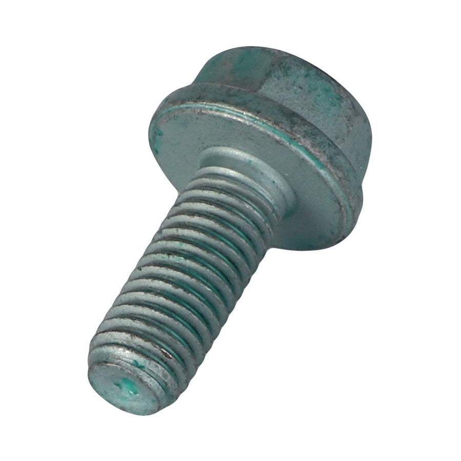 The AGCO Hex Flange Capscrew - F530200210140 is a cylindrical metal bolt featuring a hexagonal head and partial threading. Additional details are not available at this time.