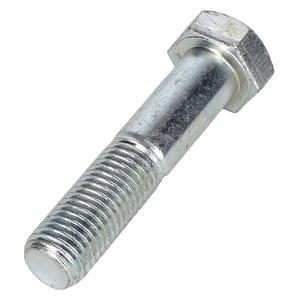 A close-up image of the AGCO | SCREW - AL5002210 by AGCO, featuring a metal hex bolt with a partially threaded shaft and a hexagonal head, likely made of steel. No current product description information is available.