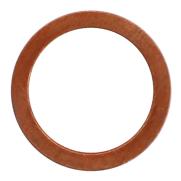 A flat, circular copper washer with a central hole, identified as the AGCO Sealing Washer - Va023262 by the brand AGCO, is shown against a white background.