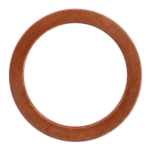 A flat, circular copper washer with a central hole, identified as the AGCO Sealing Washer - Va023262 by the brand AGCO, is shown against a white background.