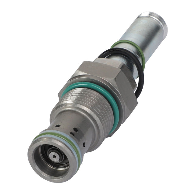 A metal Proportional Valve with multiple green and black O-rings and threaded ends, under the brand AGCO. No current product description information is available. Product Name: AGCO | Proportional Valve - Acw4970840.