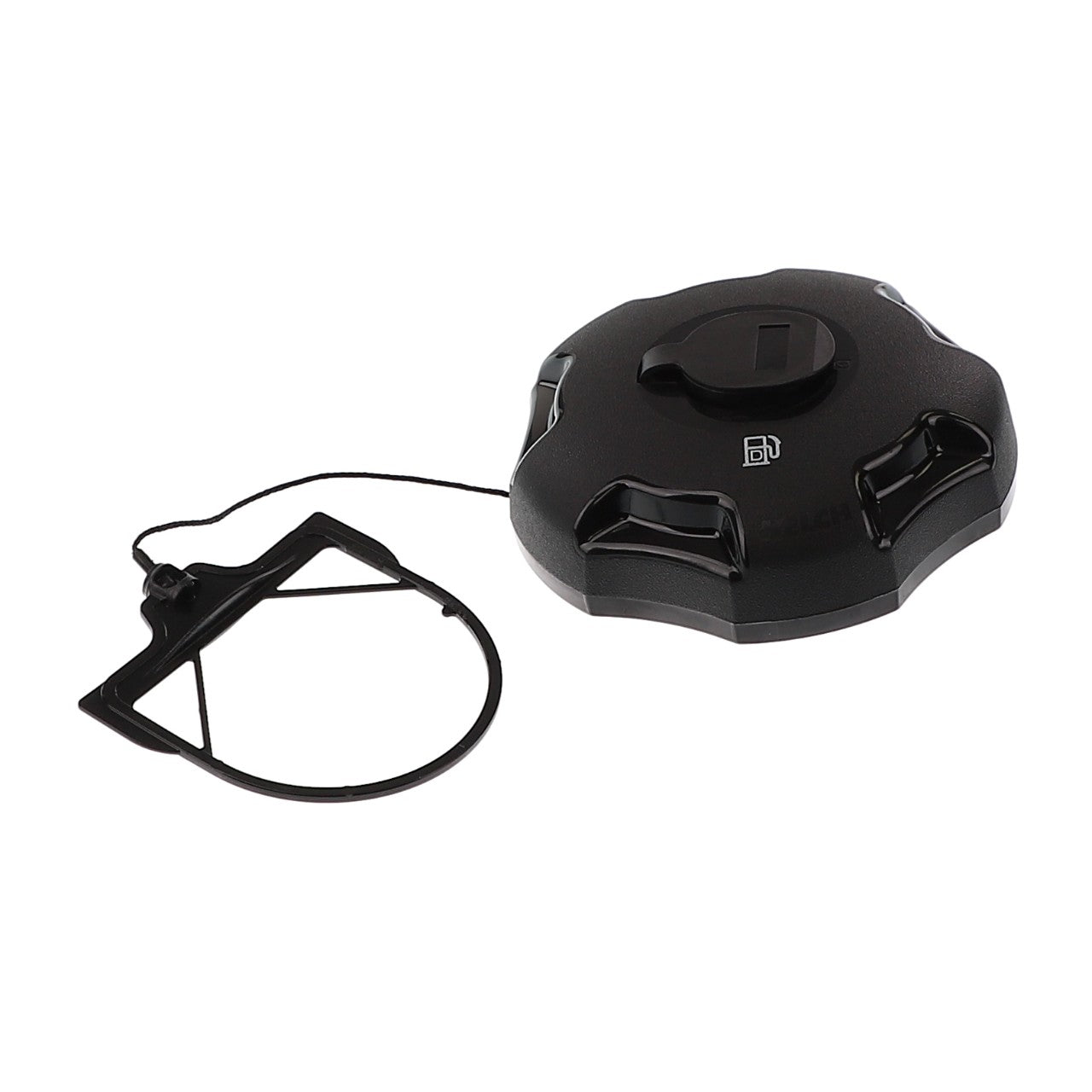 A black retractable dog leash with an ergonomic handle, a plastic clip attachment, and no current product description information available, under the product name AGCO Locking Cap - Acw1301650 by the brand AGCO.