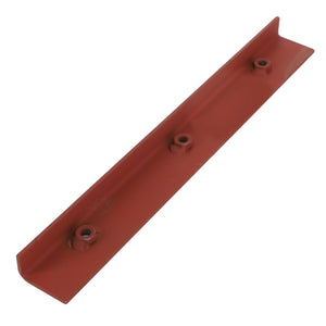 An AGCO DEFLECTOR (D28283138), a durable red metal bracket featuring three precisely drilled holes along its length.