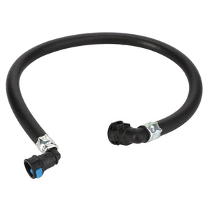 Introducing the AGCO | Fuel Hose - Acw6658840 by AGCO: a black, flexible hose equipped with connectors at both ends, specifically designed for use in automotive or mechanical systems. Currently, additional product description information is unavailable.