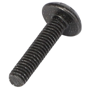 Close-up of a black, round head AGCO TORX HEAD BOLT - CH9X-1046 against a white background.