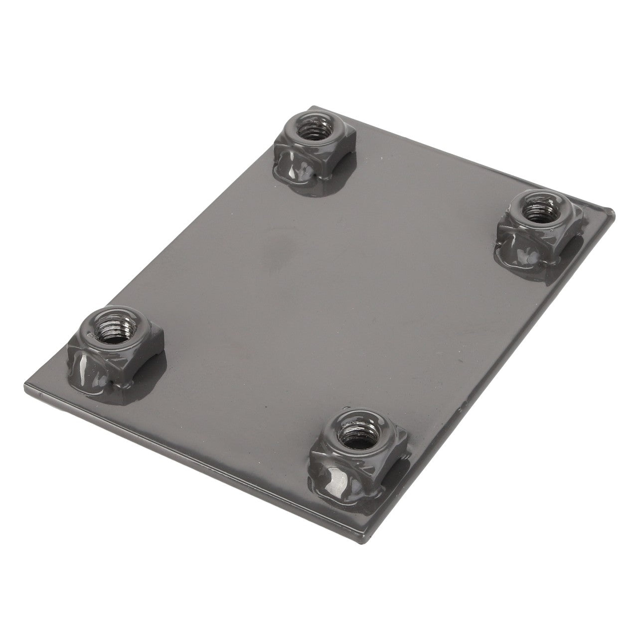 A rectangular metal plate branded as AGCO, with the model number D28485188, featuring four hexagonal nuts welded onto each corner. No additional product description information is available at this time.