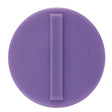 A round, purple button with a vertical rectangular groove in the center, reminiscent of the sleek design often seen in AGCO models like the Padding - 4374010M1.