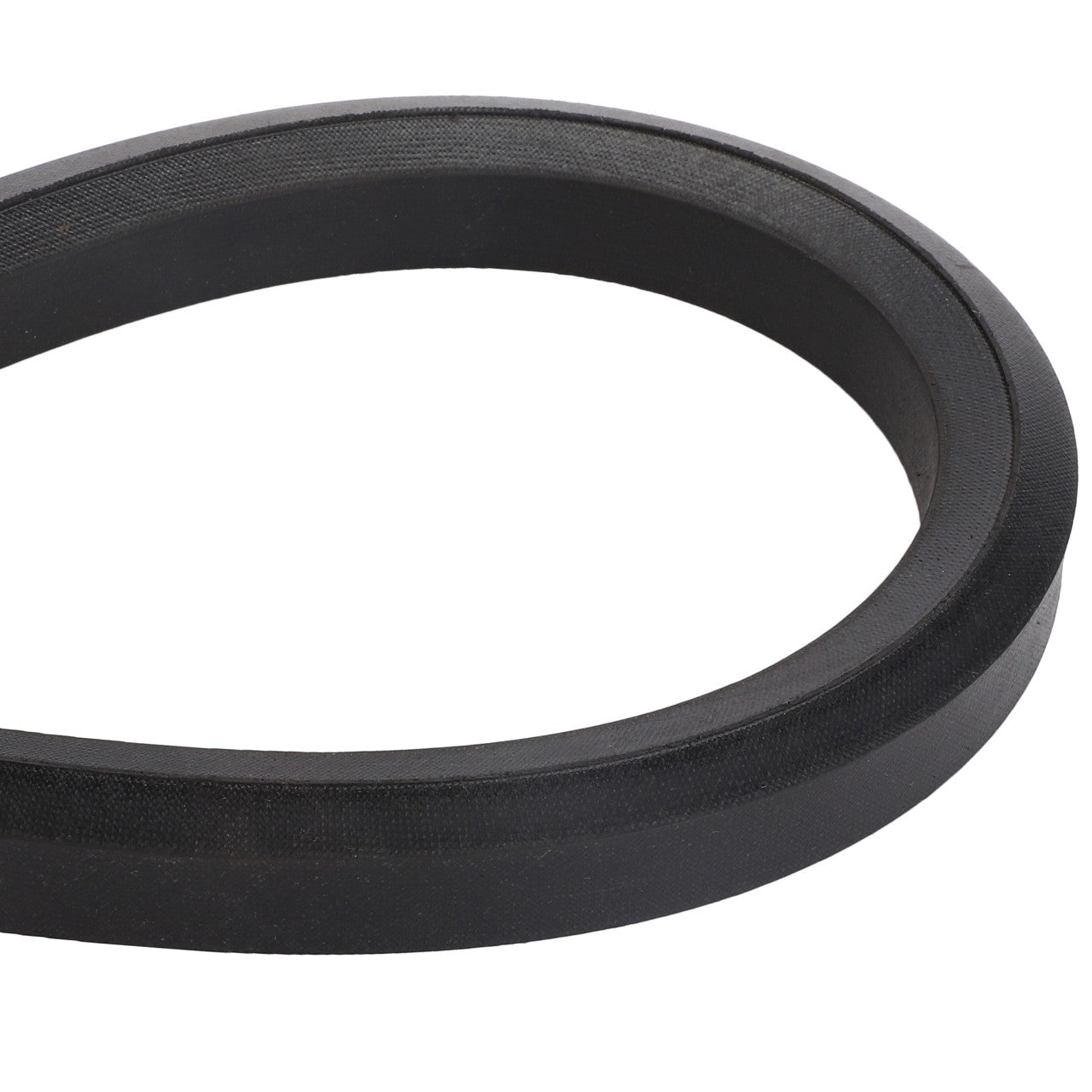 This close-up features the AGCO | BELT - D41990400, a black rubber belt shaped in a loop, commonly used in machinery for power transmission. Please note, no current product description information is available.